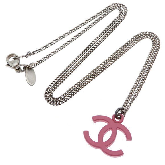 Chanel Coco Mark Pink Metal necklace - Picture 1 of 6